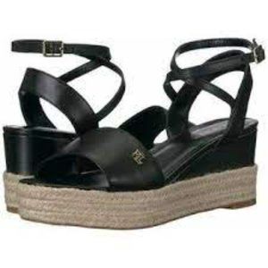 Lauren Ralph Lauren Delores Espadrille Wedges Sz 6